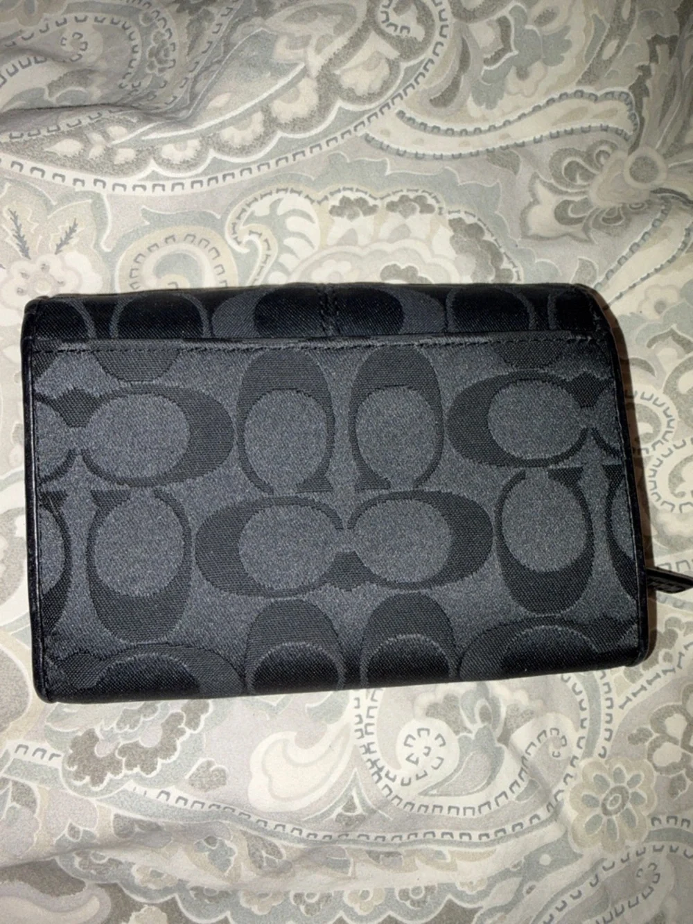 Coach Black Signature Fold Wallet - Picture 8 of 10
